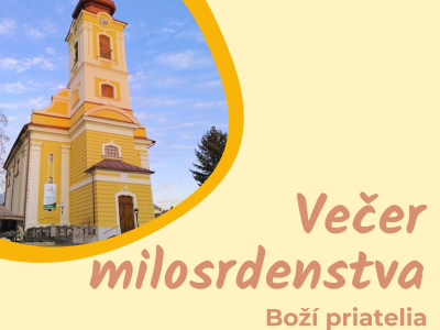 Pozvánka - Večer milosrdenstva - Rimavská Sobota - 22. septembra 2025