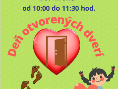 Pozývame na deň otvorených dverí 26.4.2023 v materskej škole na KZŠ s MŠ v Rožňave